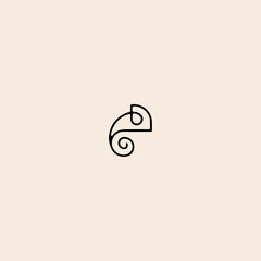 Obraz premium Simple modern Chameleon logo icon flat vector design.