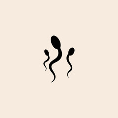 Sperm icon flat vector design. 