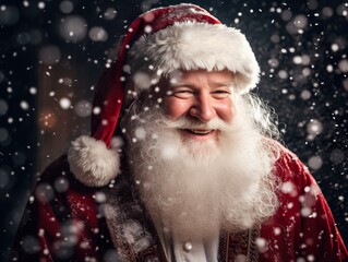 Happy Santa Claus Saint Nicholas greetings on xmas eve Merry Christmas Happy New Year