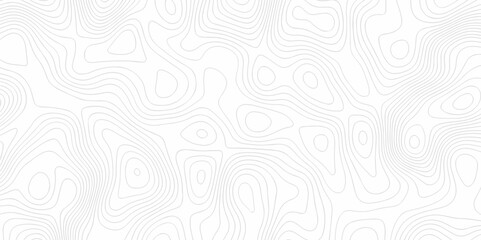 Fototapeta premium Abstract Vector geography landscape Topo contour map on white background, Topographic contour lines. Seamless pattern with lines Topographic map. Geographic mountain relief diagram line wave carve.