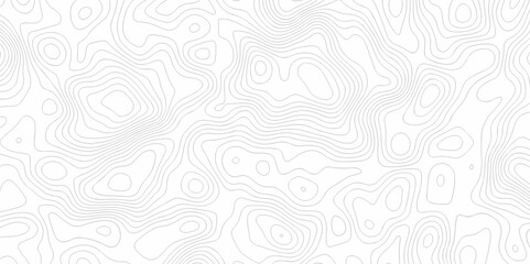 Abstract Vector geography landscape Topo contour map on white background, Topographic contour lines. Seamless pattern with lines Topographic map. Geographic mountain relief diagram line wave carve.