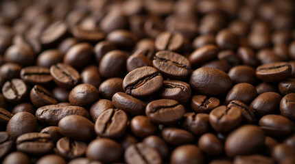Fototapeta premium Close-up shot of coffee beans