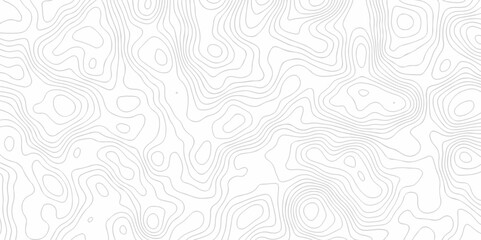 Abstract Vector geography landscape Topo contour map on white background, Topographic contour lines. Seamless pattern with lines Topographic map. Geographic mountain relief diagram line wave carve.