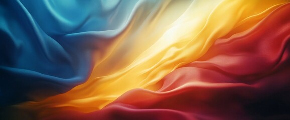 Fototapeta premium A flowing representation of the colors of a national flag.