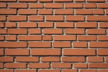 Obraz premium a close up of a brick wall with a red fire hydrant