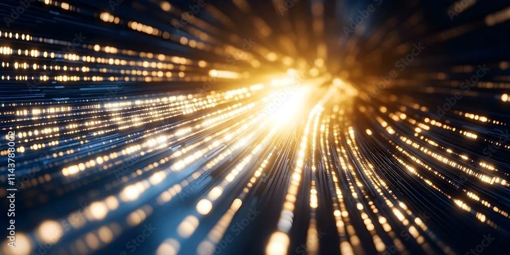 Aufkleber an abstract representation of light rays or particles streaming outward, creating a dynamic and vibr