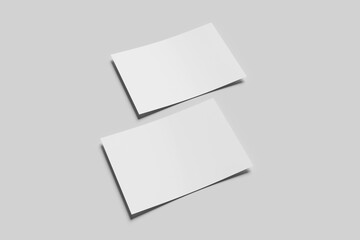 Blank A6 Postcard for mockup - rendering 3D