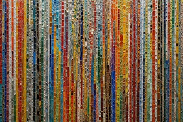 Obraz premium a close up of a painting of a multicolored wall