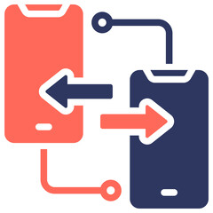 Mobile Data Synchronization Icon