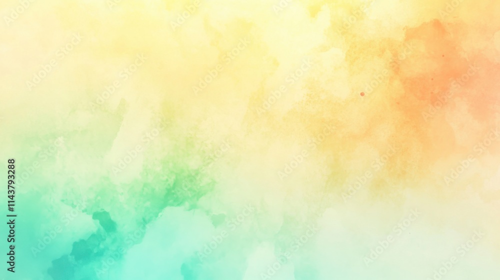 Aufkleber bright pastel gradient background transitioning from light yellow to mint green for cheerful designs