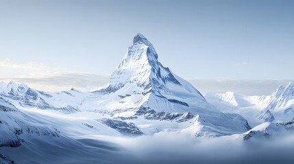 Mountain peaks covered in snow with a clear sky above symbolizing the limitless possibilities of the natural world