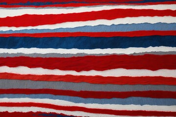 a close up of a red, white, and blue striped fabric