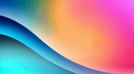Obraz premium Smooth gradient transition, modern flat design abstract wallpaper background, colorful, seamless color blending, simple two-dimensional shapes - Generated by Ai