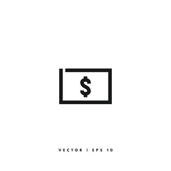 Money Dollar Icon. Editable Stroke