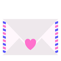 Valentine Love Mail Illustration