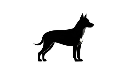 Obraz premium Pet Dog Icon symbol Black Silhouette isolated background