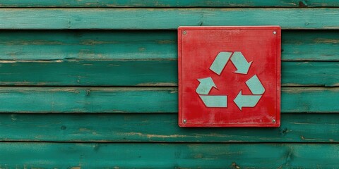 Red no littering sign against a green wood background, emphasizing the importance of maintaining a clean environment. The red no littering sign serves as a clear reminder to prevent littering.