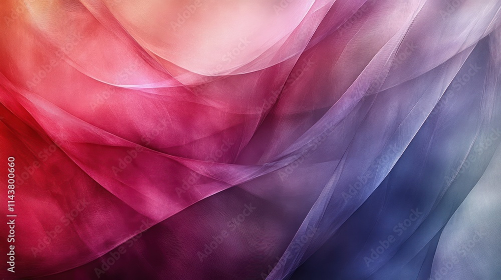 Poster abstract waves of color creating a soft, flowing texture.