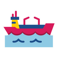 Obraz premium Oil Tanker Icon