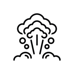 Black line icon for explosion