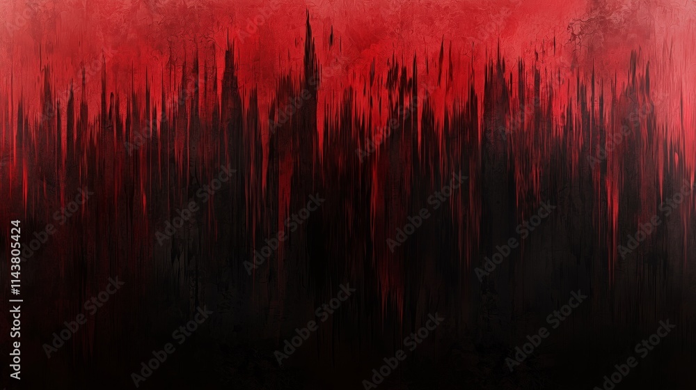 Poster abstract crimson gradient design with deep red and black textures