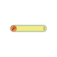 Search bar in retro collage style