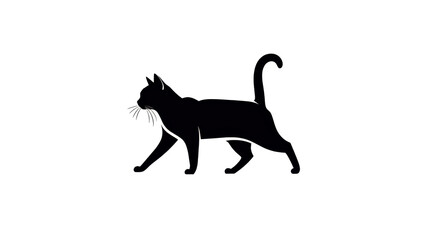 CAT Silhouette isolated background, cat silhouette set. The kitten silhouette&nbsp;set.