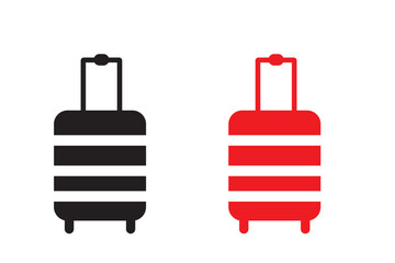 luggage for travel Baggage trip or travel bag vector pictogram sign icon symbol ui and ux design, glyphs and stroke line