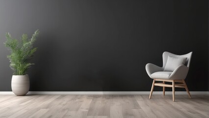 Minimalist Room Design Featuring Chair and Plant