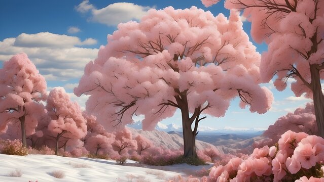 beautiful scene pin tree after suno