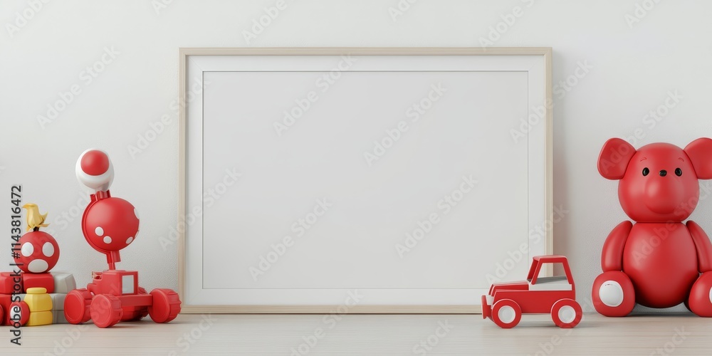 Aufkleber white horizontal frame mockup suitable for printable art, showcasing an empty frame mockup ideal for