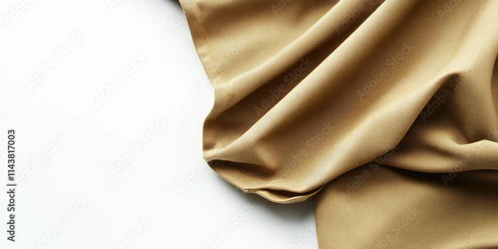 Poster khaki fabric showcased in isolation on a white background, emphasizing the versatile and neutral qua