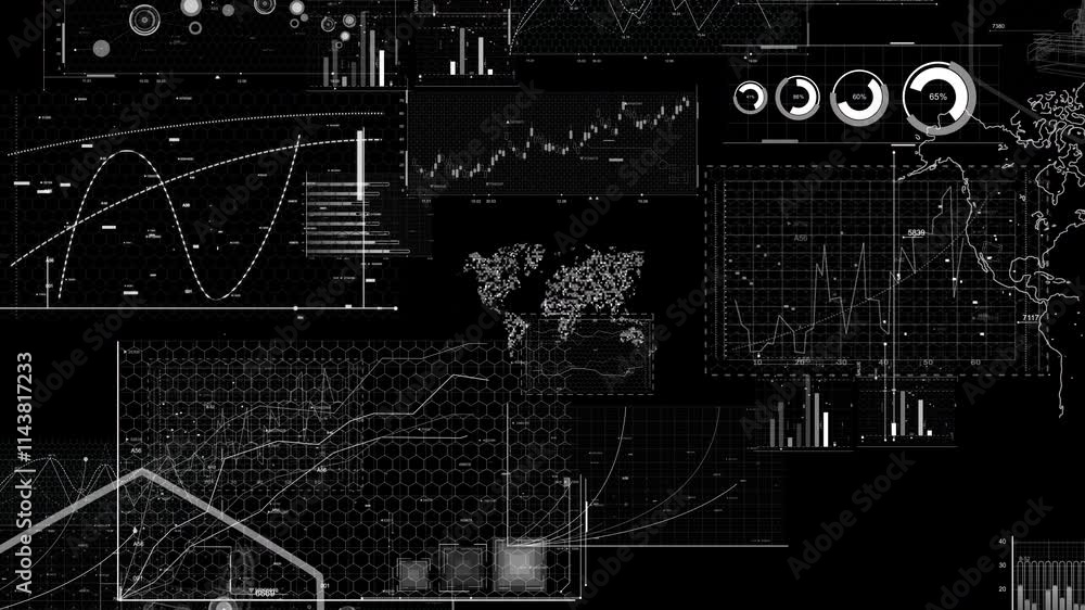 Poster cinematic map revealing and zooming in on on botswana country map alpha video with country name reve