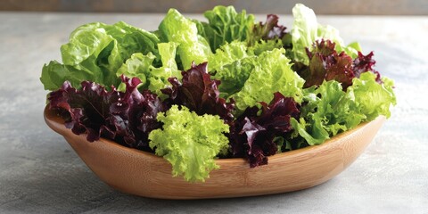 Olive green salad mix featuring fresh lettuce leaves creates a delightful vegetable dish, ideal for a healthy meal or snack. This olive green salad mix adds freshness to any table setting.