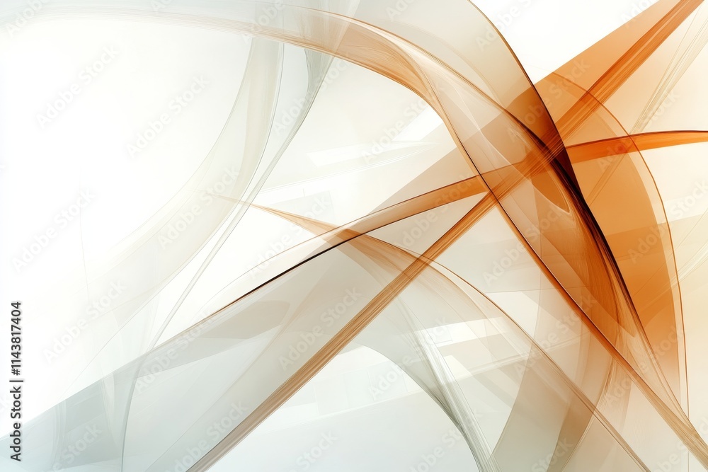 Aufkleber abstract composition featuring flowing lines and curves in warm tones creating a dynamic and modern 