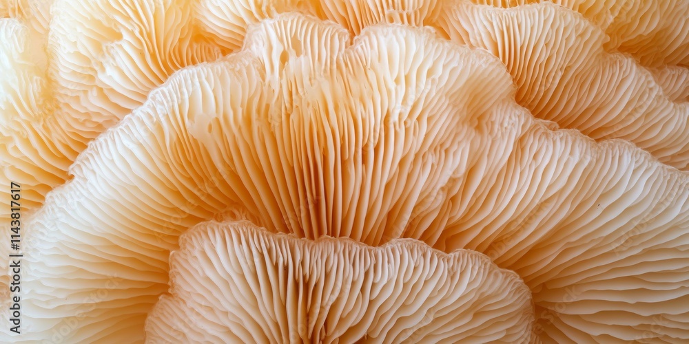 Aufkleber macro photo showcasing hericium erinaceus mushroom, also known as lion s mane mushroom, with a capti