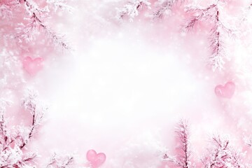 Obraz premium Realistic paper hearts seamless banner - frame with empty space