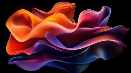 Dynamic abstract flowing design digital art colorful waves vibrant environment artistic perspective modern aesthetics