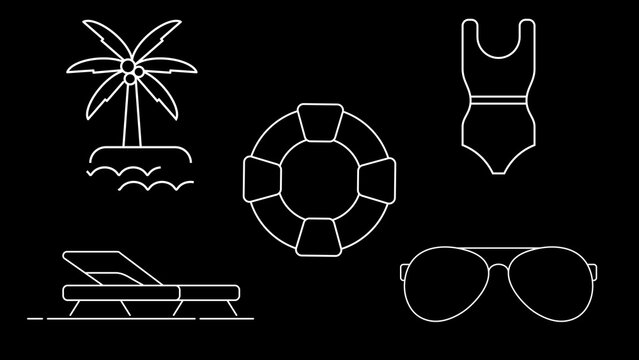 Fitness & Wellness Line Icons.