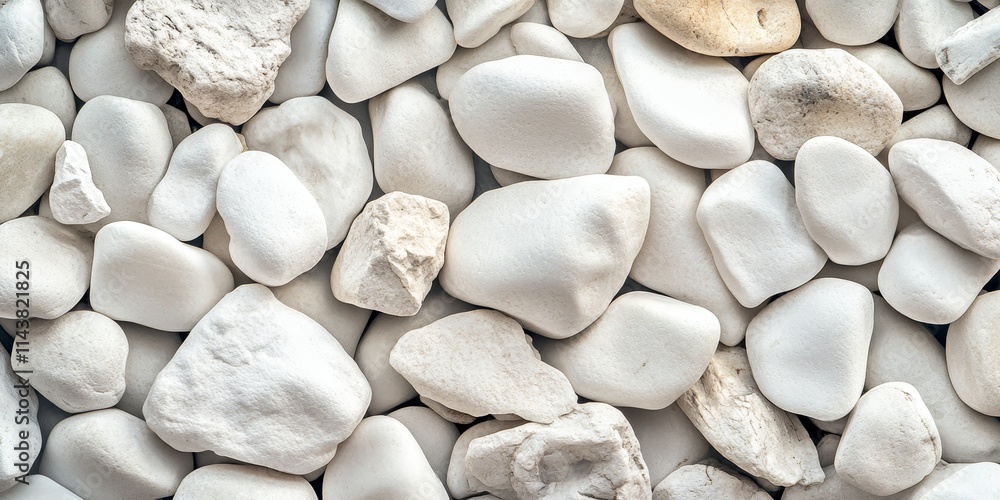 Leinwandbilder numerous white stones scattered on the floor create a unique texture. this image featuring white sto
