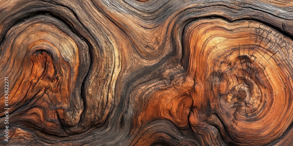 Aufkleber ancient tree wood serves as a captivating nature background, showcasing the intricate textures and r