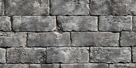 Obraz premium Ancient wall texture featuring weathered concrete bricks creates a captivating backdrop. This ancient wall texture highlights the unique characteristics of the aged concrete bricks.