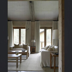 living room with a window