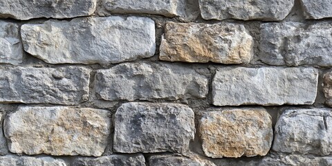 Rough wall texture featuring cement stones and fresh mortar, showcasing the unique characteristics of a rough wall. The texture of this rough wall emphasizes the cement stone materials used.