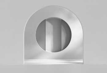 Abstract white wall background , 3d rendering	
