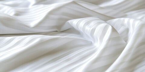 Obraz premium Close up view of bedding sheets featuring ample copy space, perfect for showcasing bedding designs or promotional content related to bedding. Quality bedding sheets highlighted in this image.