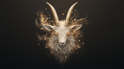 Golden Goat: Mystical Creature of the Night 