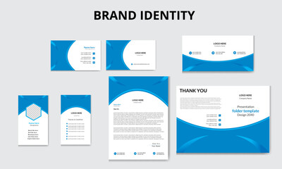 Corporate brand identity and office stationary, business card, id card, letterhead, envelope, filefolder design for  office and corporate uses for  their client
