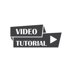 Play video tutorials icon in flat style. Education software vector illustration on isolated background. Webinar training sign business concept.