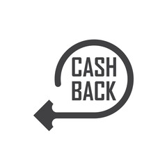 Cashback icon in flat style. Money back label vector illustration on isolated background. Cash back poster sign business concept.